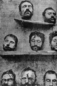 Cabezas de intelectuales asesinados